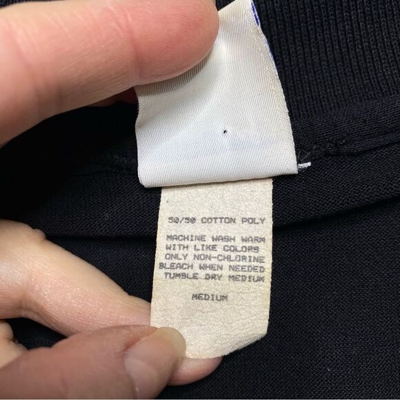 Vintage Bowling World Embroidered Polo Shirt Black Unisex Sz M - Picture 9 of 11